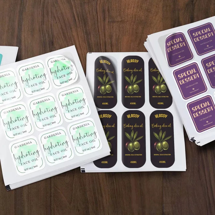 Rounded corner sheet labels