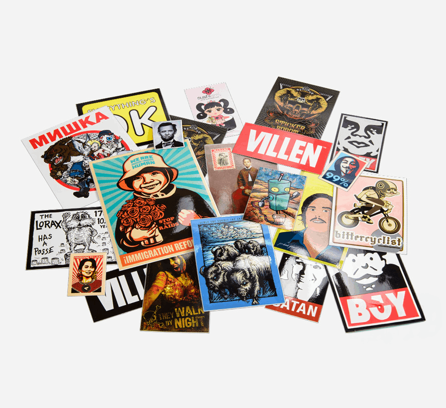 Rectangular stickers