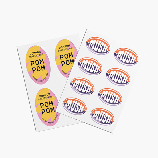 Oval sheet labels