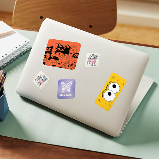 Rounded corner stickers