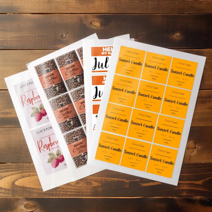 Rectangle sheet labels