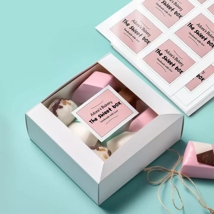 Square sheet labels