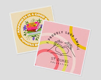 Square stickers